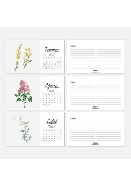 Vintage Çiçekli 2026 Masa Takvimi fırsatları