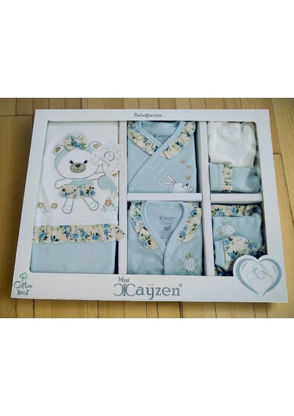 Kız Bebek 0-3 Ay Çiçekli Tavşanlı 10LU Set %100 Organik Pamuk modelleri