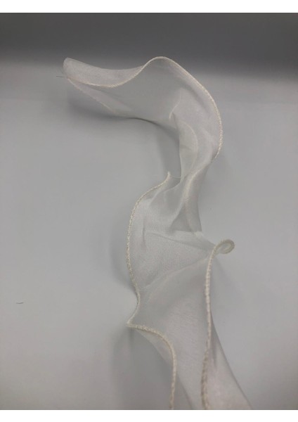 Fırfırlı Tül Organze Kurdele 2 mt (7cm x 2mt), Çiçek Malzemesi, Gelin Buketi, Bohça Misinalı Fırfır