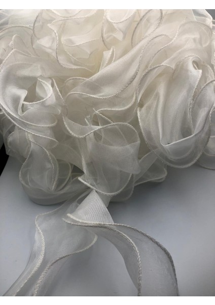 Fırfırlı Tül Organze Kurdele 2 mt (7cm x 2mt), Çiçek Malzemesi, Gelin Buketi, Bohça Misinalı Fırfır fiyatları