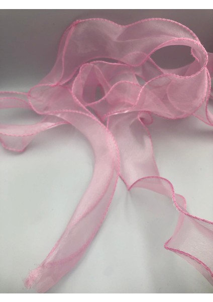 Fırfırlı Tül Organze Kurdele 2 mt (7cm x 2mt), Çiçek Malzemesi, Gelin Buketi, Bohça Misinalı Fırfır