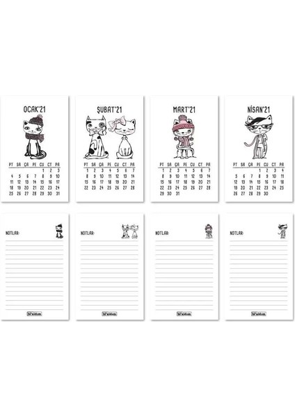 Haftalık Planlayıcı 2026 Masa Takvimi - Kediler fiyatları