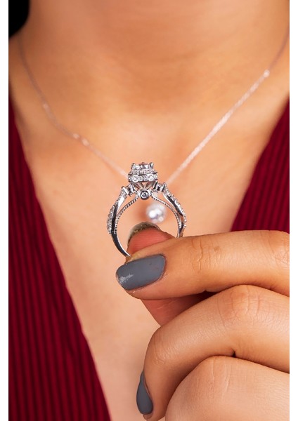 925 Ayar Gümüş Rodyumlu Full Zirkon Taşlı Yuvarlak Bayan Takı Seti fiyatları