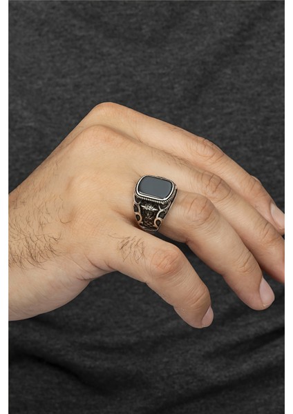 Medusa Motifli 925 Ayar Gümüş Erkek Yüzük fiyatları