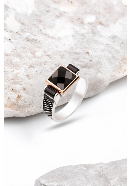 Gümüş Taşlı Erkek Yüzük