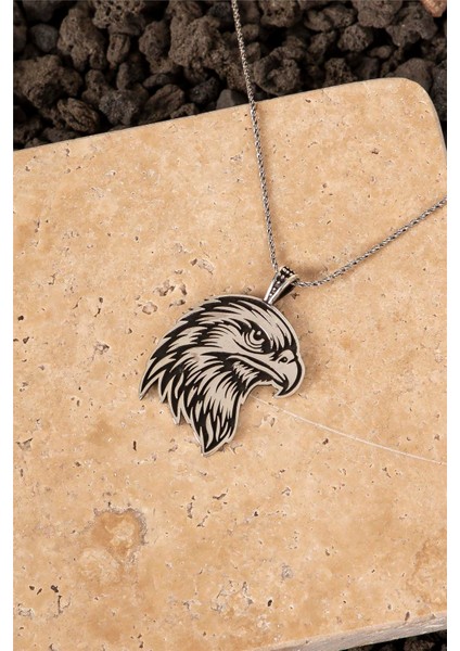 925 Ayar Gümüş Kartal Erkek Kolye