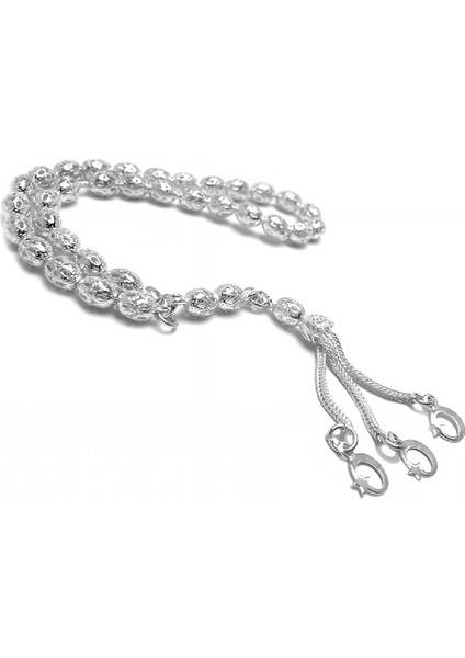 Yuvarlak Kafes Gümüş Tesbih