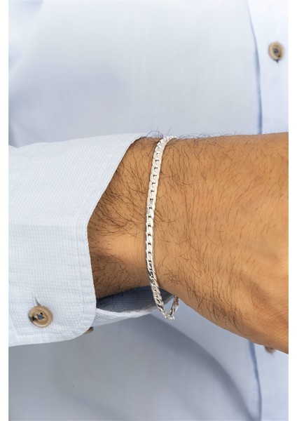 Sık Gurmet Zincir Klasik Gümüş Erkek Bileklik modelleri