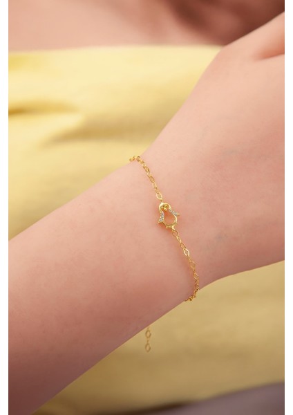 Altın Kaplama Zirkon Taşlı 925 Ayar Gümüş Minimal Penguen Bayan Bileklik fiyatları