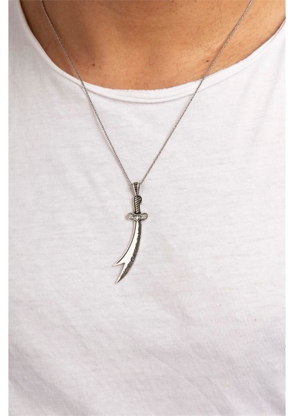 925 Ayar Gümüş Zülfikar Kılıcı Erkek Kolye modelleri