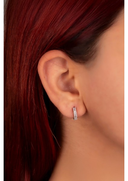 925 Ayar Gümüş Rodyumlu Küçük Boy Baget Küpe fiyatları