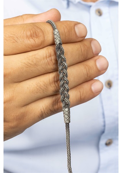 El İşi Örgü Model Gümüş Erkek Bileklik fiyatları