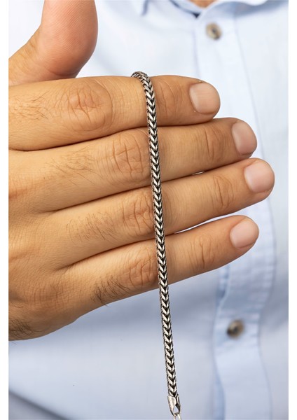 Kare Kesim Modern Gümüş Erkek Bileklik fiyatları