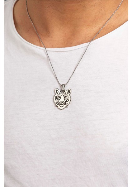 925 Ayar Gümüş Aslan Erkek Kolye fiyatları