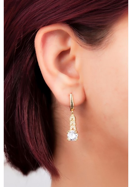 Yaprak Motifli Altın Kaplama 925 Ayar Gümüş Küpe fiyatları