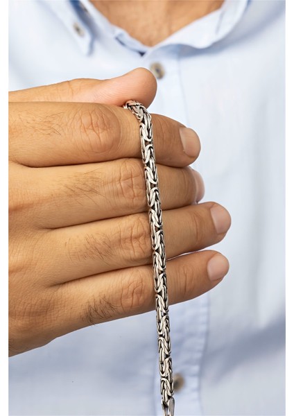 Yuvarlak Kral Zincir Gümüş Erkek Bileklik fiyatları