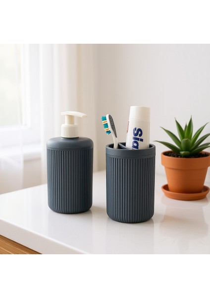 2'li Sabunluk Banyo Seti Antrasit fiyatları