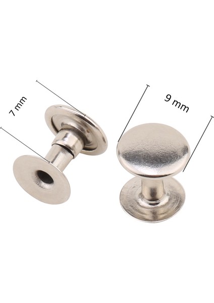 9 mm Metal Rivet 100 Takım