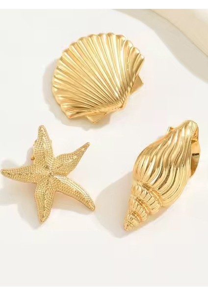 Deniz Kabuğu ve Deniz Yıldızı 3 Lü Pens Toka Seti fiyatları