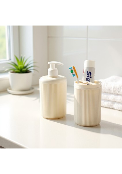 2'li Sabunluk Banyo Seti Krem fiyatları