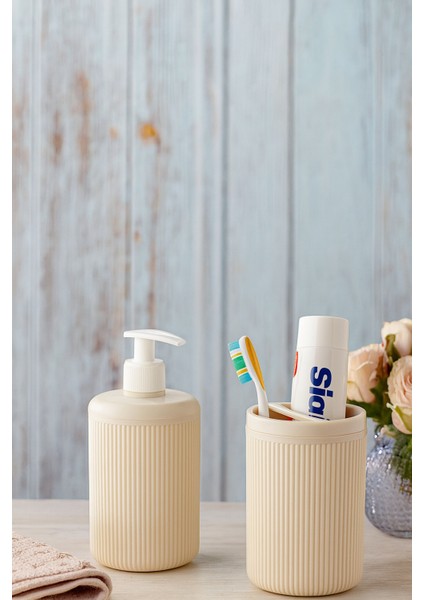 2'li Sabunluk Banyo Seti Krem modelleri