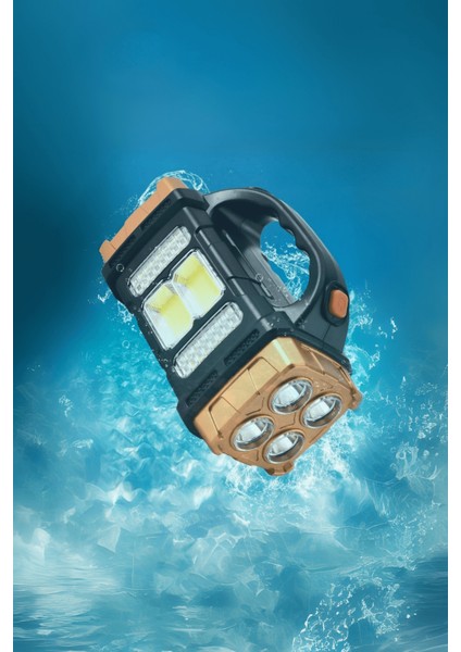 Büro Ev Ofis Kamp Keyfi Için 38W Solar Şarjlı Fonksiyonel Lamba fırsatları