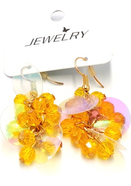 Renkli Figürlü Lüks Küpe