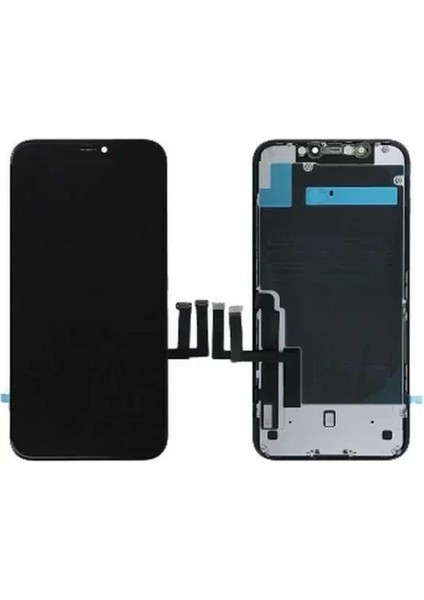 Apple Uyumlu iPhone 11 LCD Ekran Siyah Tft Kalite