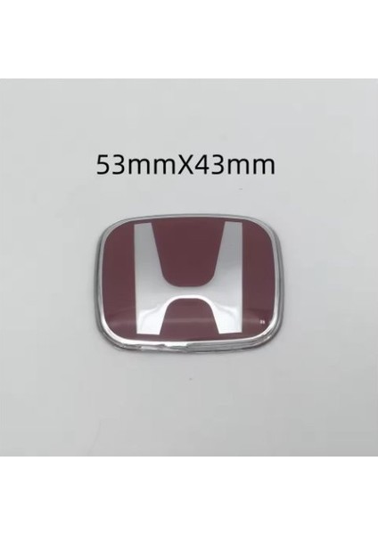 Honda Kırmızı Renk Direksiyon Logosu Boy 5,5 cm Genişlik 4,5 cm