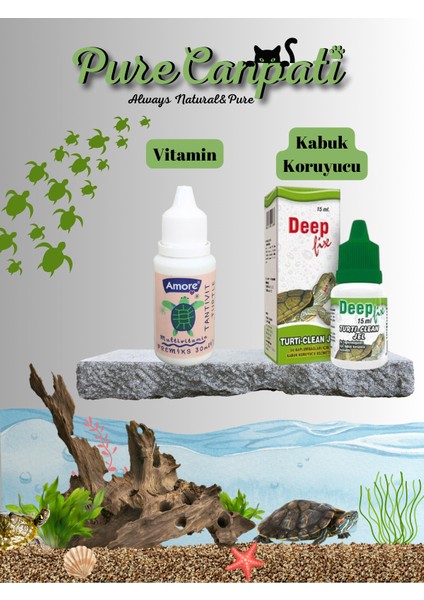 Kaplumbağa Bakım Seti(Amore Vitamin,kabuk Koruyucu)