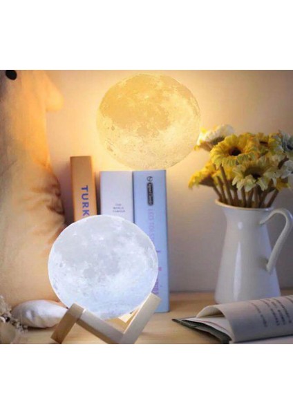3D Standlı Ay Gece Lası Dekoratif Küre LED 3D Ay La(Orta Boy) fiyatları