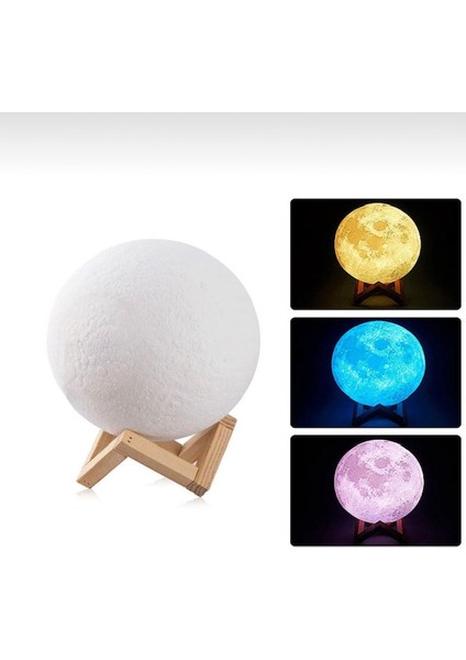 3D Standlı Ay Gece Lası Dekoratif Küre LED 3D Ay La(Orta Boy) modelleri