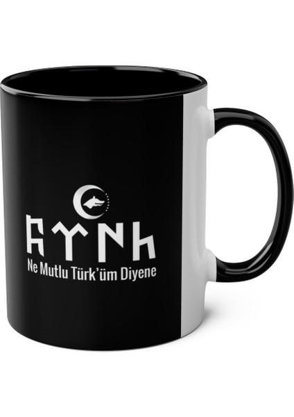 Göktürkçe Türk Yazılı Baskılı Kupa Bardak fırsatları