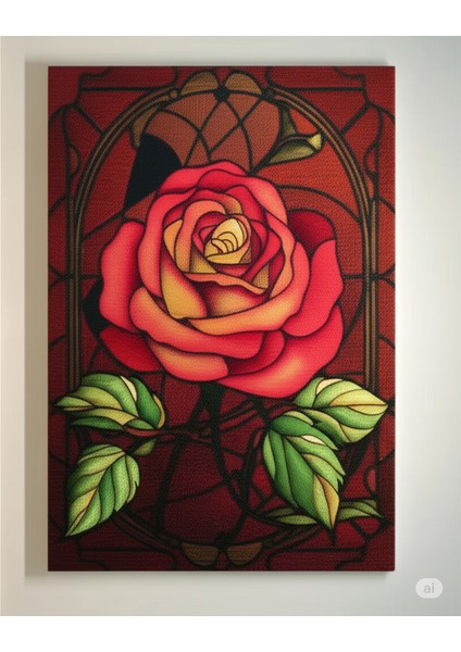 Elmas Model Çiçek Boyama Seti. 25X35 cm Ebatlarında. Uv Baskı 6 Ana Renk Boya ve 2 Adet Fırça fiyatları