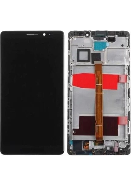 Huawei Uyumlu Mate 8 LCD Ekran Siyah Çıtalı