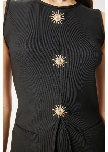 Özel Tasarım Güneş Model Gold Kaplama Metal Düğme 4 Cm 1 Paket 4 Adet