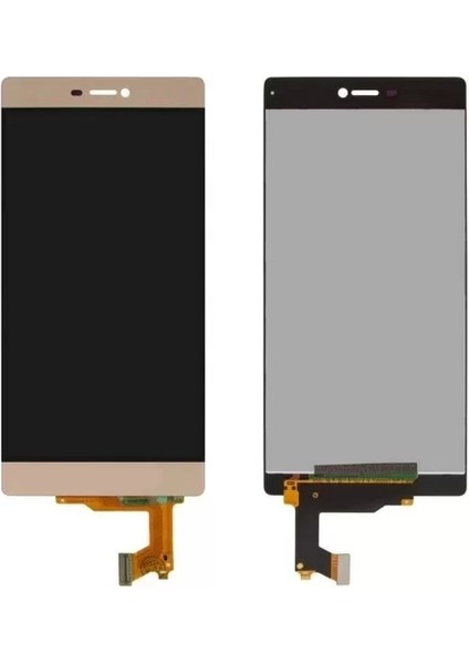Huawei Uyumlu P8 LCD Ekran Gold Çıtasız