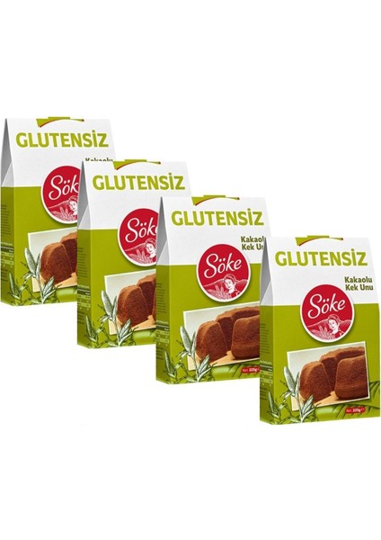 Glutensiz Kakaolu Kek Un 4 x 225 Gr 4'Lü Set fiyatları