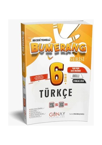 Günay 6. Sınıf Bumerang Türkçe Beceri Temelli Akıllı Etkinlikli Kitap Soru Bankası