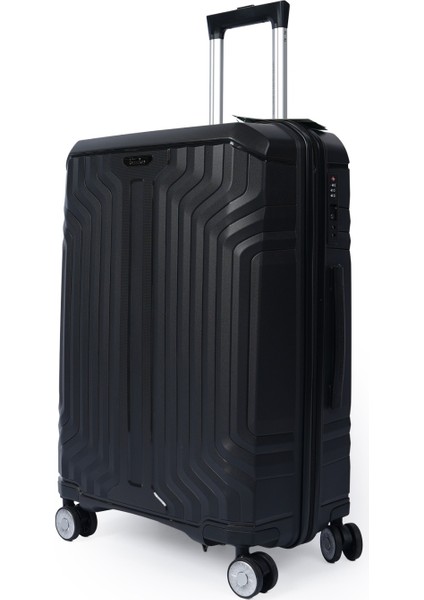 Unisex Tekerlekli Kırılmaz Büyük Boy Siyah Valiz Trolley Valiz Ccs fiyatları