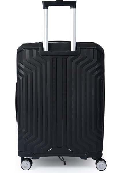 Unisex Tekerlekli Kırılmaz Büyük Boy Siyah Valiz Trolley Valiz Ccs fırsatları