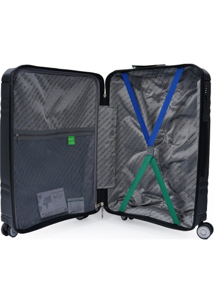 Unisex Tekerlekli Kırılmaz Büyük Boy Siyah Valiz Trolley Valiz Ccs indirimleri