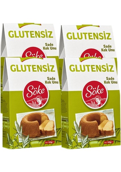 Glutensiz Kek Un Sade 4X240 Gr 4'Lü Set