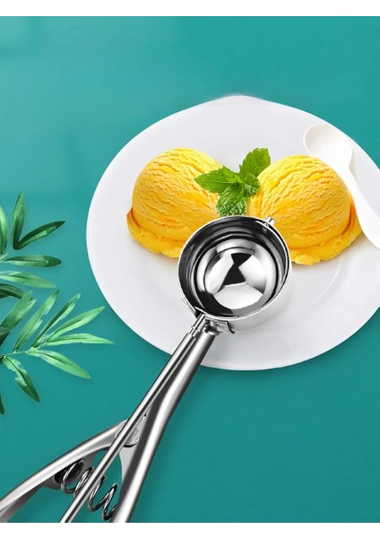 Inox 4 cm Dondurma Kaşığı - Karpuz Kurabiye Köfte Helva Porsiyonlama 722039 indirimleri