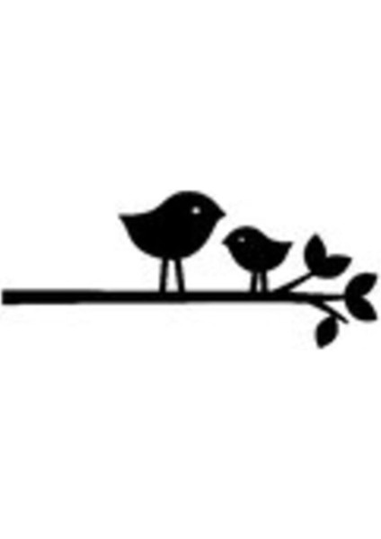 GMWAX Karikatür Kuşlar Sticker 18 x 8 cm