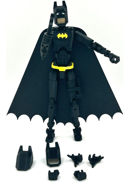 Dummy Batman Figür 14 cm – 2 Ekstra Maske, Batarang & 3 Farklı El Modeli – Koleksiyon Oyuncak modelleri