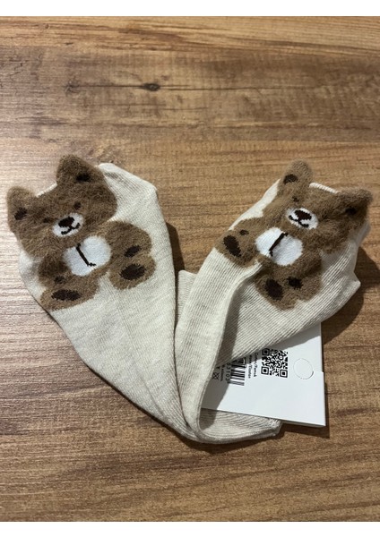 4 Adet Pamuklu Ayıcık Desenli Patik Çorap fiyatları