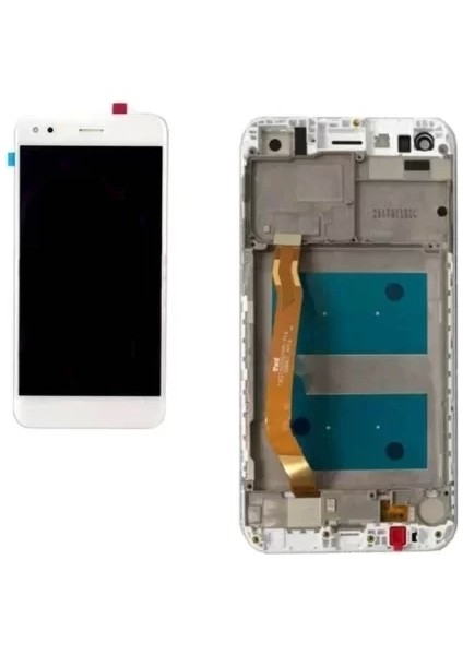 Huawei Uyumlu P9 Lite Mini LCD Ekran Beyaz Çıtalı
