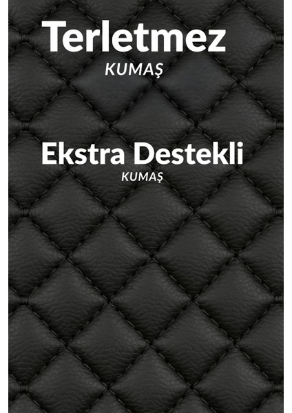 Fiat Egea Sedan 2015–SONRASI Uyumlu 7 Parça Kapitone Araba Koltuk Minkumaş Kumaş Siyah - Kaymaz | Trobus indirimleri