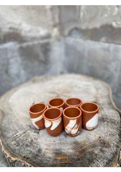 6’lı Kahve Yanı Sunum Bardağı Seti | El Yapımı Toprak – Sağlıklı ve Dayanıklı